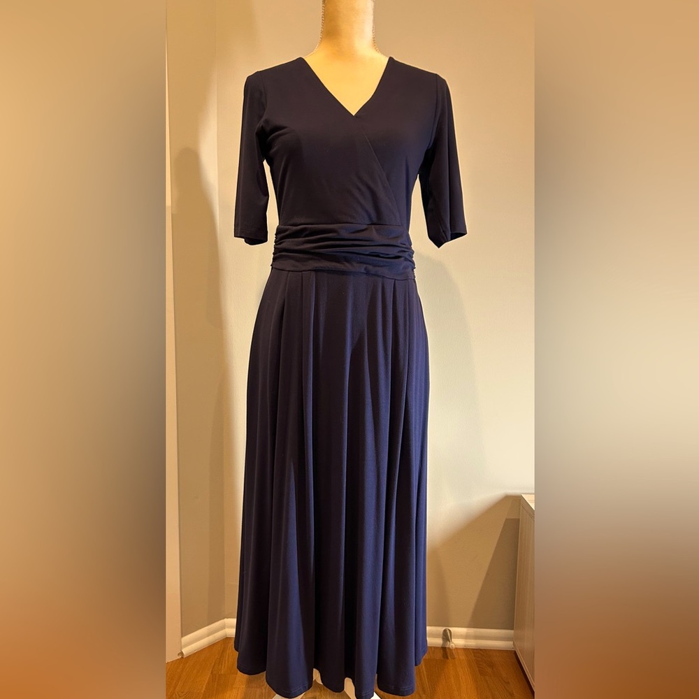 Boden midi dark navy jersey dress size 8